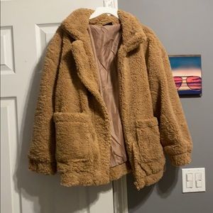 Pocketed Teddy Coat